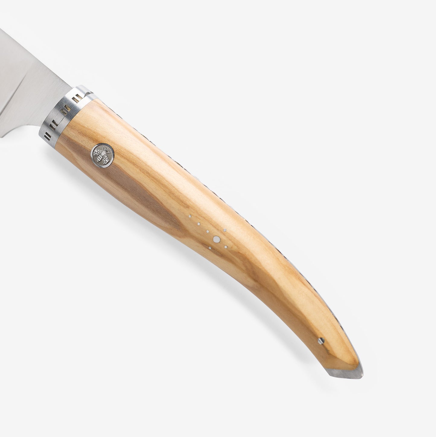 Laguiole en Aubrac Handcrafted Gourmet Cuisine Chef's Knife with Olive Wood Handle, 6-in