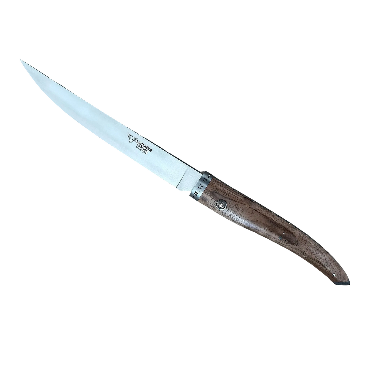 Laguiole en Aubrac 手工烹饪美食鱼片刀,带橄榄木手柄,7 英寸