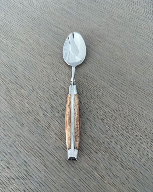 Laguiole en Aubrac Dessert Spoon, Beech Aubrac Wood Handle
