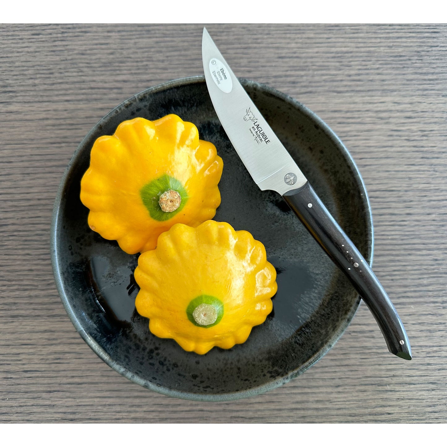 Laguiole en Aubrac Handcrafted Gourmet Cuisine Utility / Paring with Ebony Wood Handle, 4-in