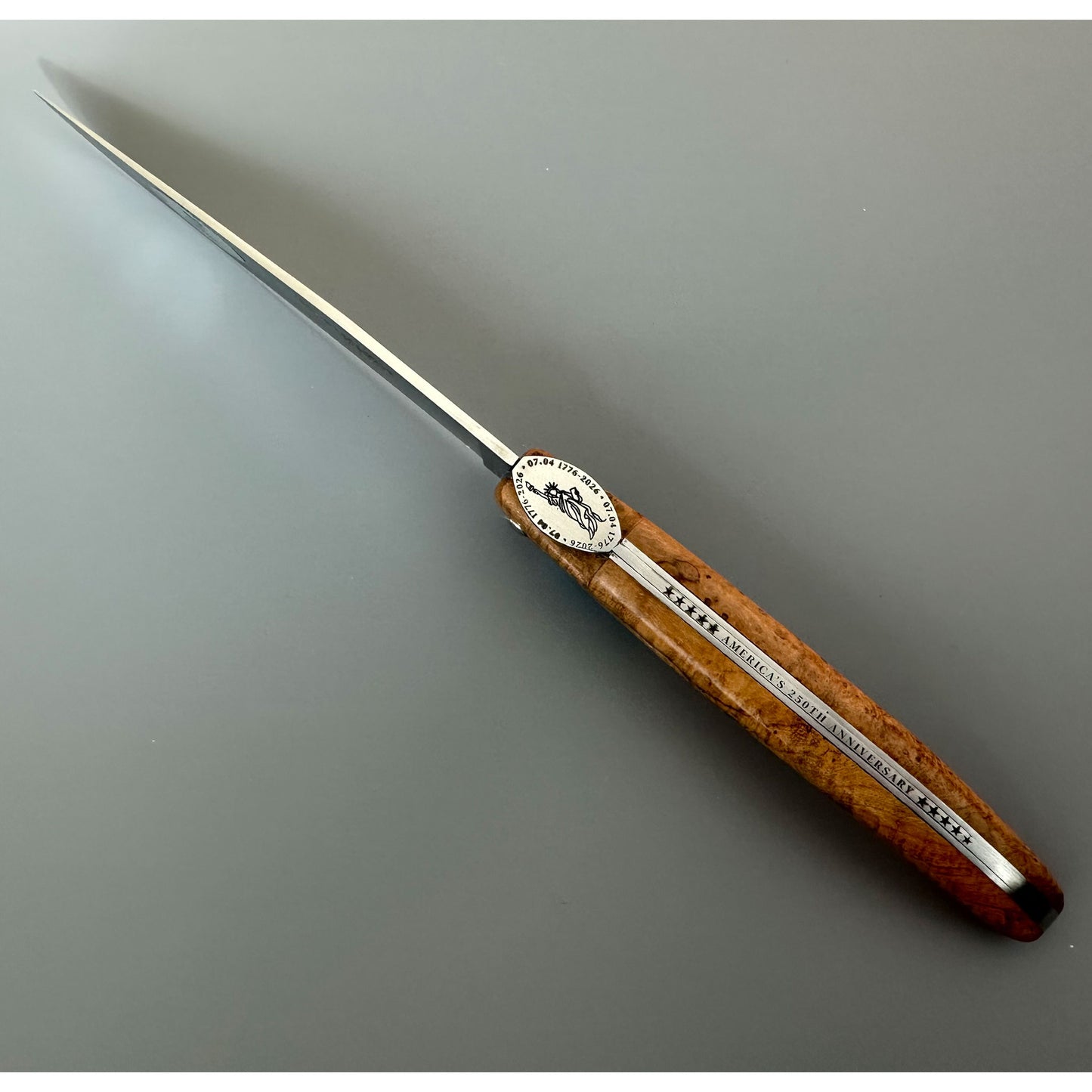 Laguiole en Aubrac Juego de cuchillos para bistec de 6 piezas chapados a mano con mangos de cuerno macizo completo