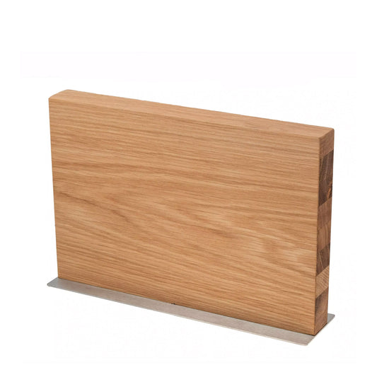 Laguiole en Aubrac Juego de cuchillos de cocina gourmet artesanales de 7 piezas con mangos de madera de ébano, bloque de roble magnético