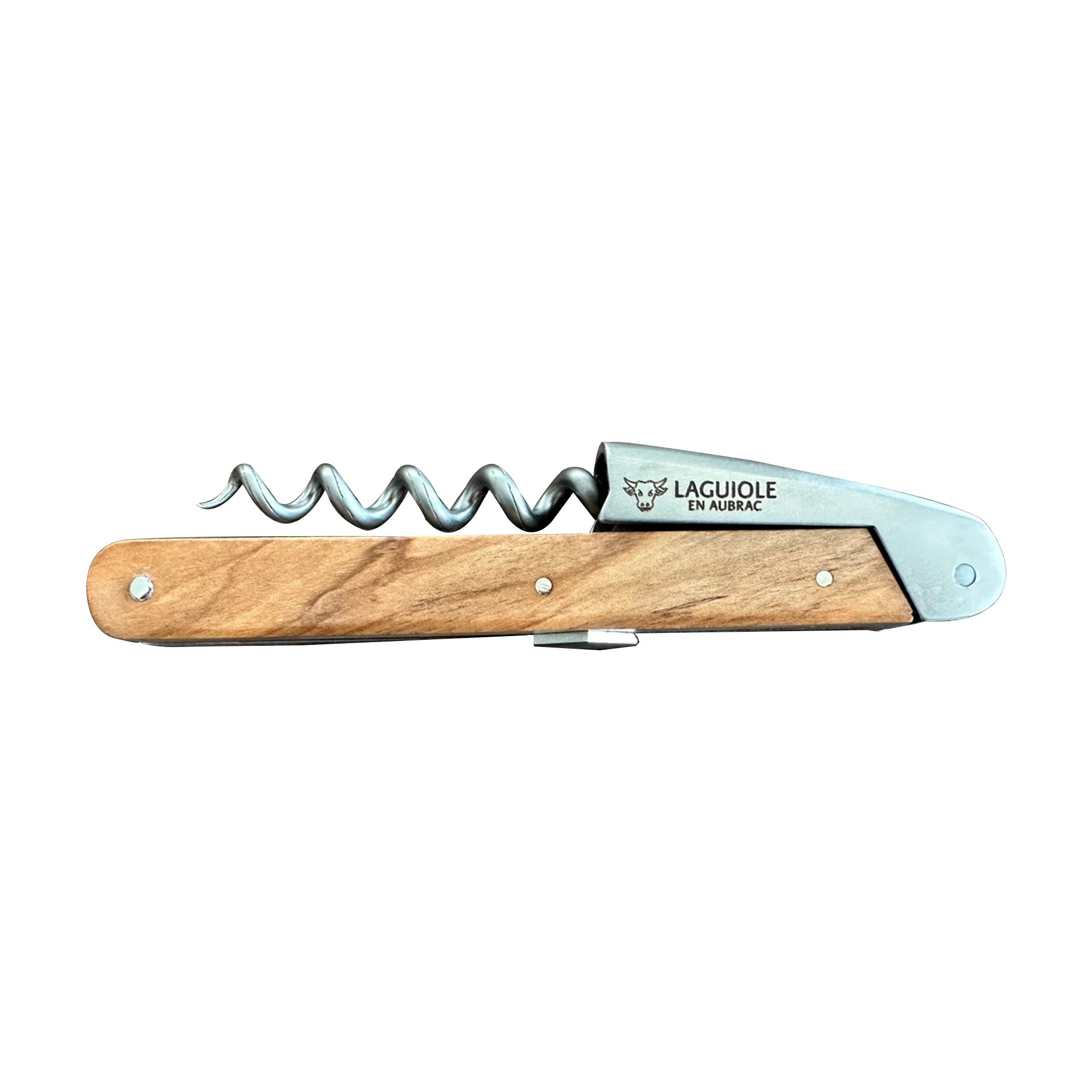 Laguiole Style Wine Opener - Professional Waiter's Corkscrew With Olive Wood Handle - Sommelier Knife & Foil Cutter Set