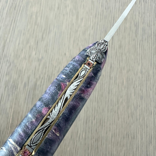 Laguiole en Aubrac Belle Pièce — Bijou Bee Knife, Stabilized Elder Burl