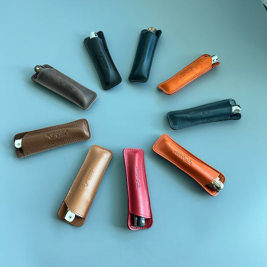 Laguiole en Aubrac Classic Pouch Brown — Aubrac Leather, Single Knife Sheath
