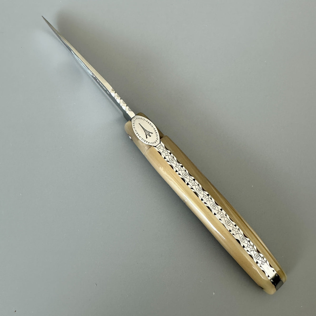 Laguiole en Aubrac — Origine Tour Eiffel Limited Edition Folding Knife | Solid Horn Handle