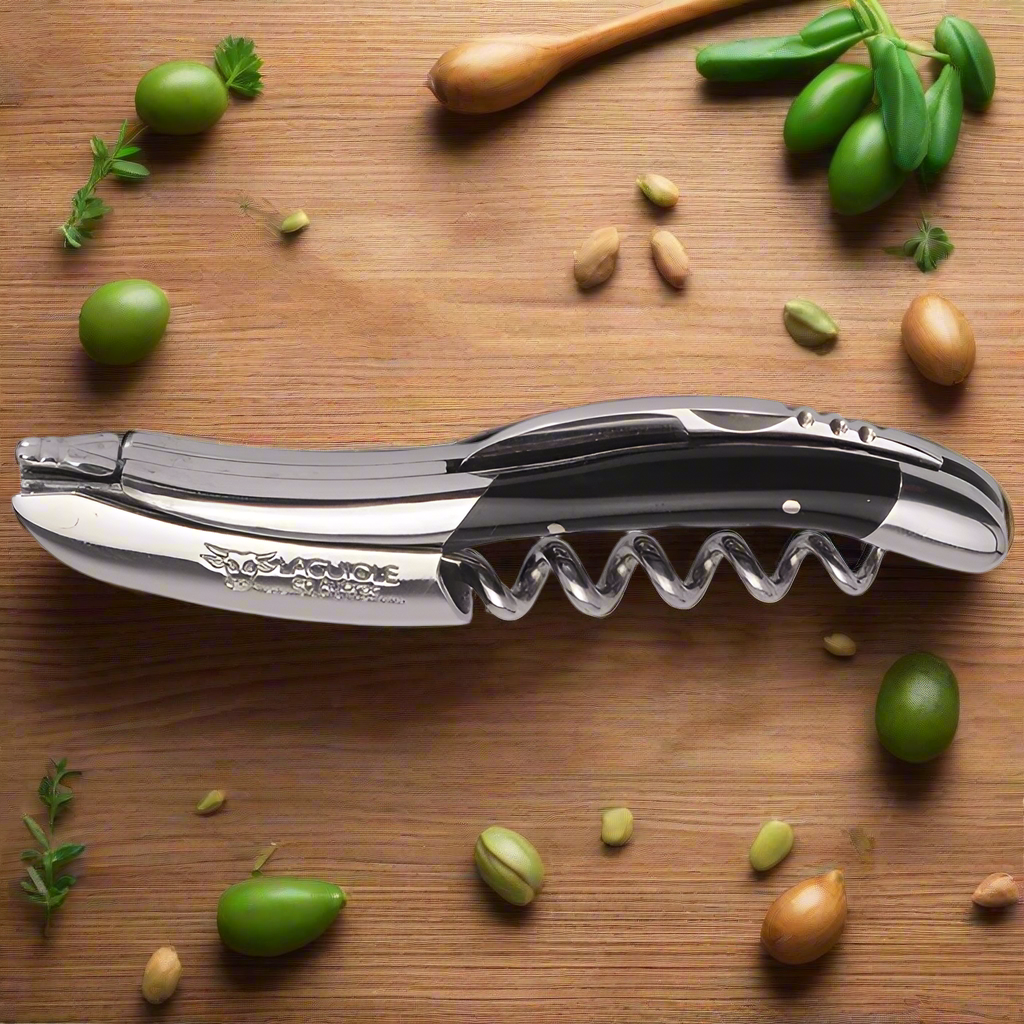 Handcrafted Sommelier Waiter's Corkscrew with Buffalo Horn Handle by Laguiole en Aubrac