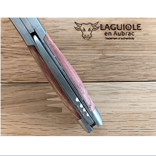 Laguiole en Aubrac Sommelier Corkscrew Wine Opener, Barrel Wood Red Tainted Handle - LaguioleEnAubracShop