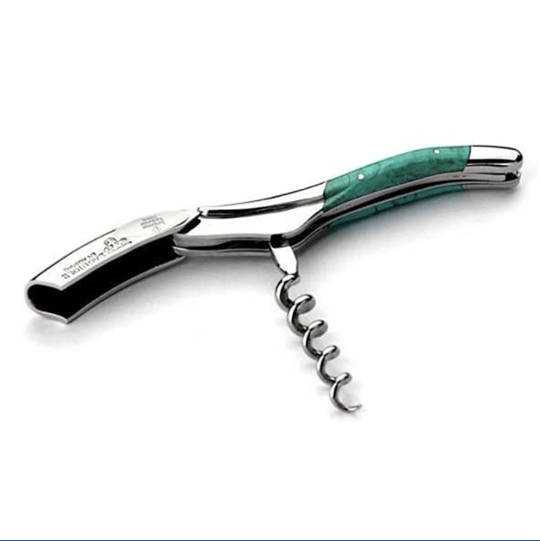 Laguiole en Aubrac Sommelier Waiter's Corkscrew with Genuine Pierre Turquoise Handle - LaguioleEnAubracShop