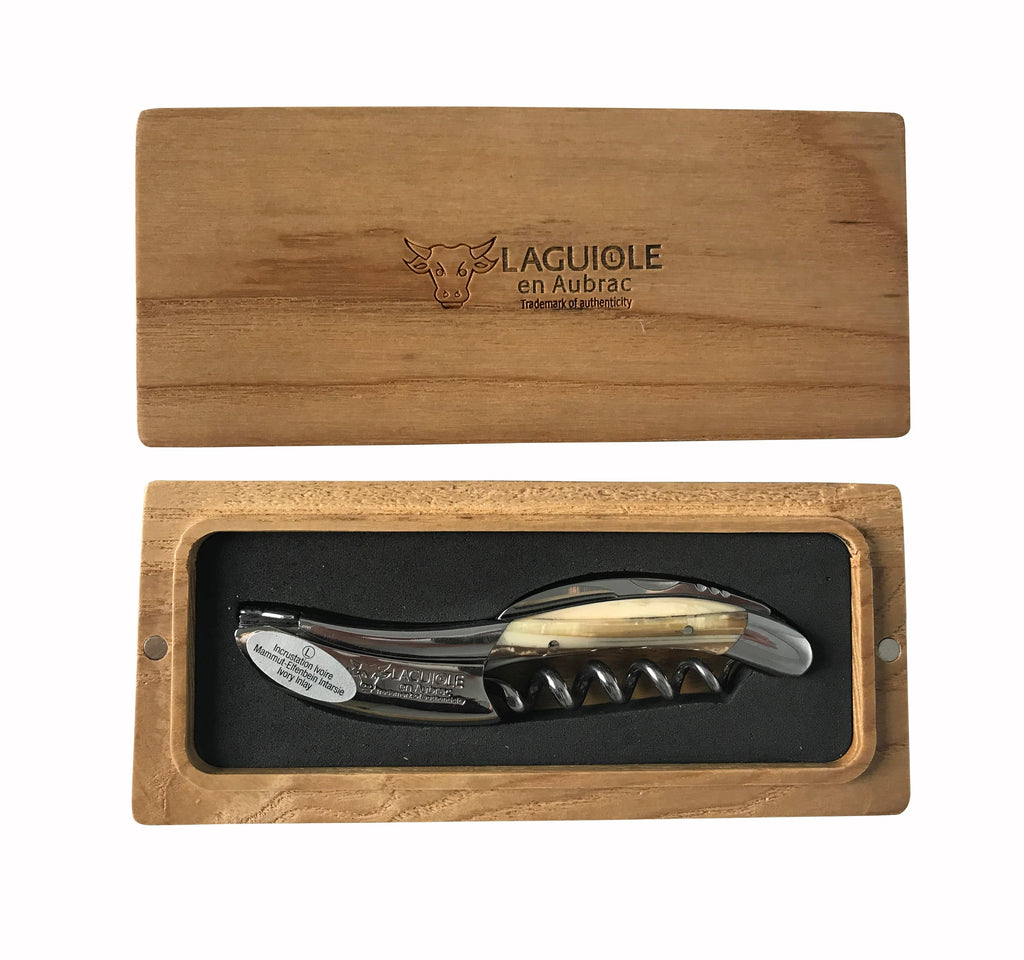 Laguiole en Aubrac Sommelier Waiter's Corkscrew with Black Artic Handle - LaguioleEnAubracShop
