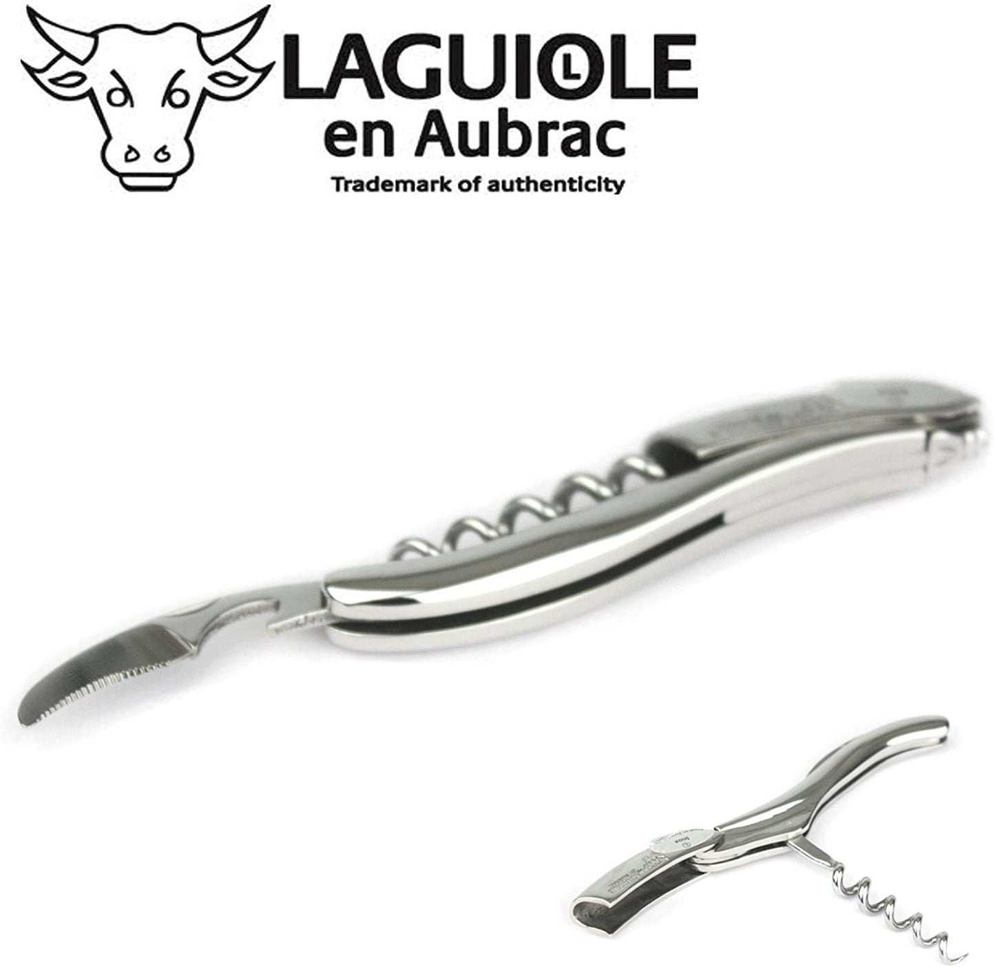 Laguiole en Aubrac Sommelier Corkscrew Wine Opener with Stainles Steel Handle - LaguioleEnAubracShop