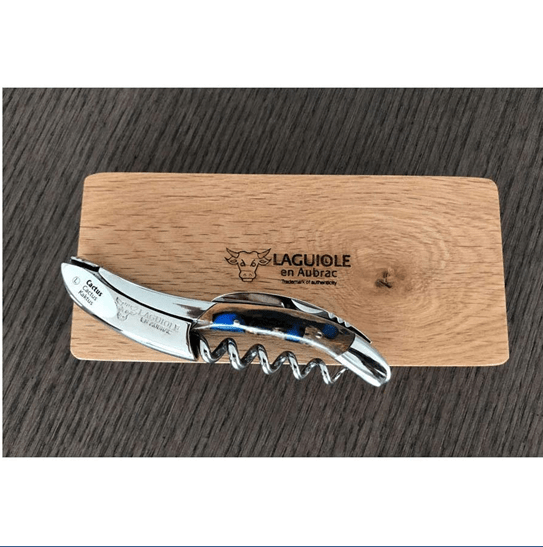 Laguiole en Aubrac Sommelier Waiter's Corkscrew with Blue Cactus Handle - LaguioleEnAubracShop