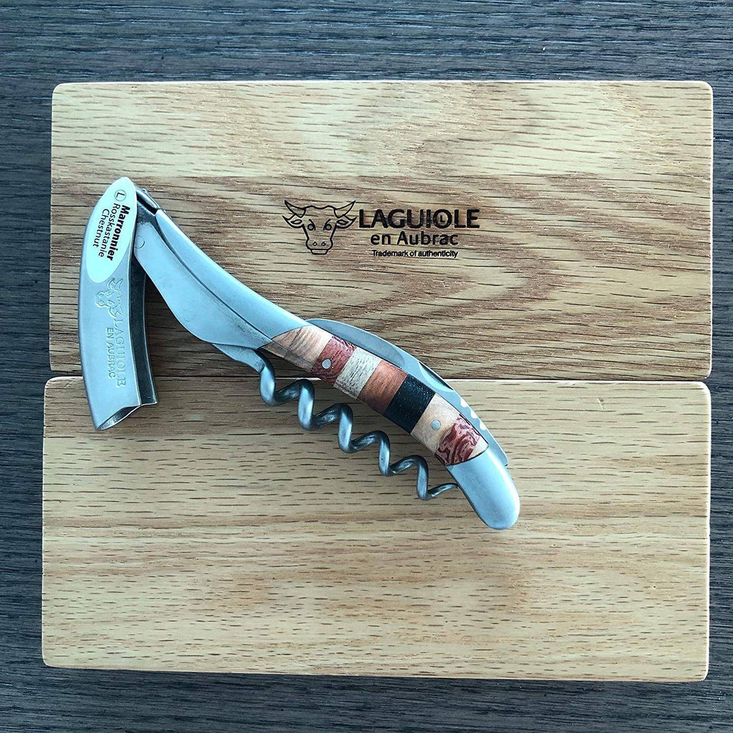 Laguiole en Aubrac Sommelier Waiter's Corkscrew with Woodstock Handle - LaguioleEnAubracShop