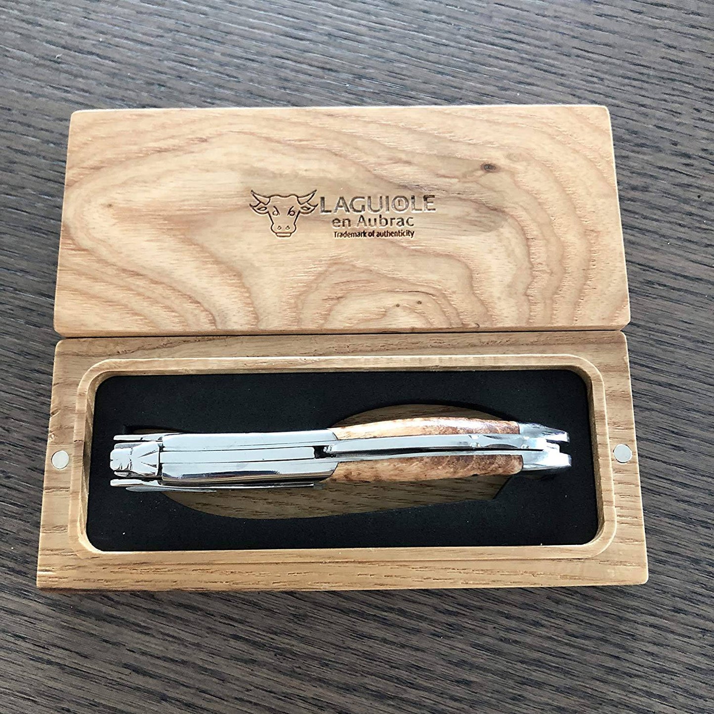 Laguiole en Aubrac Sommelier Waiter's Corkscrew with Maple Wood Handle - LaguioleEnAubracShop