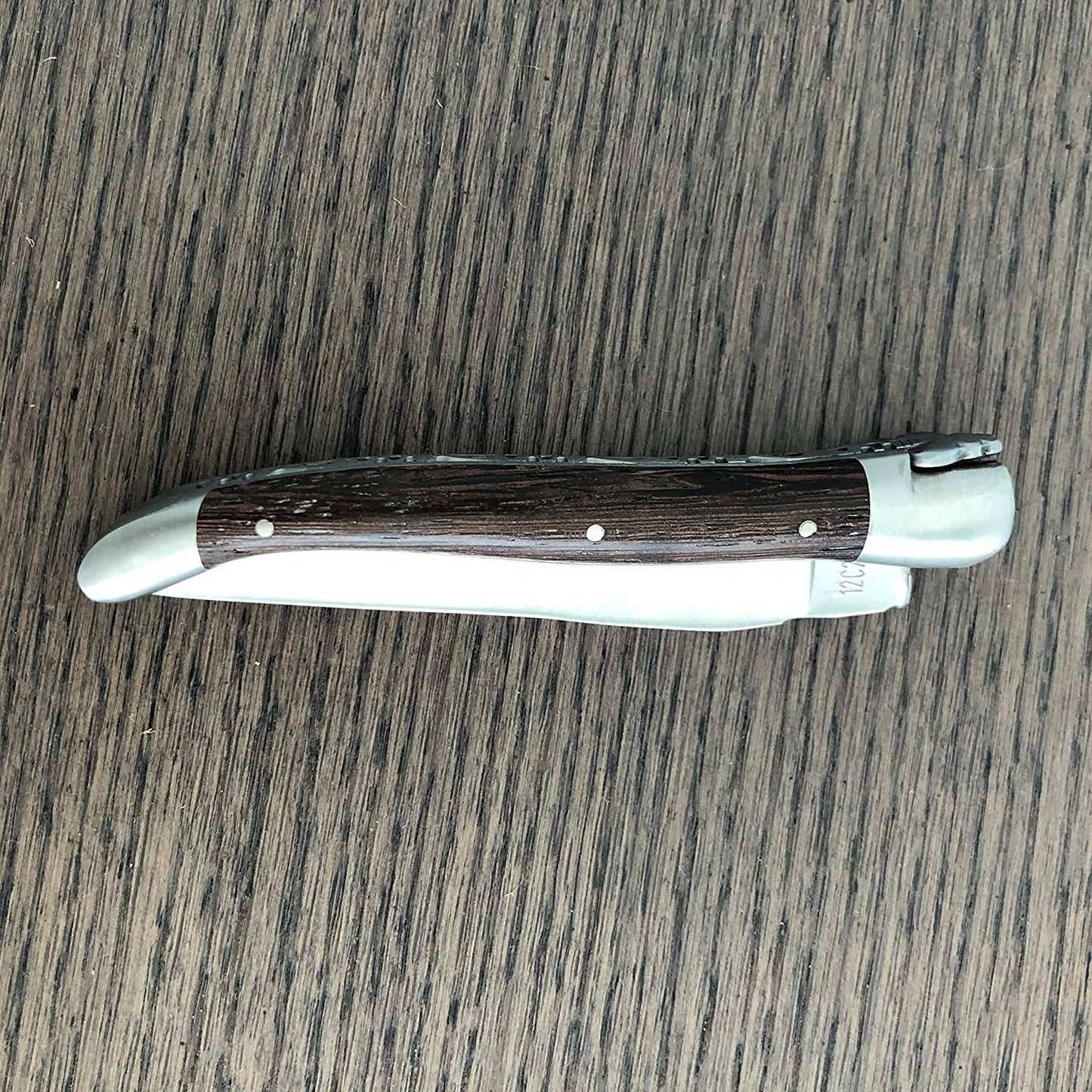 Laguiole en Aubrac Handcrafted Plated Multipurpose Knife, Wenge Wood Handle, 4.75 inches - LaguioleEnAubracShop