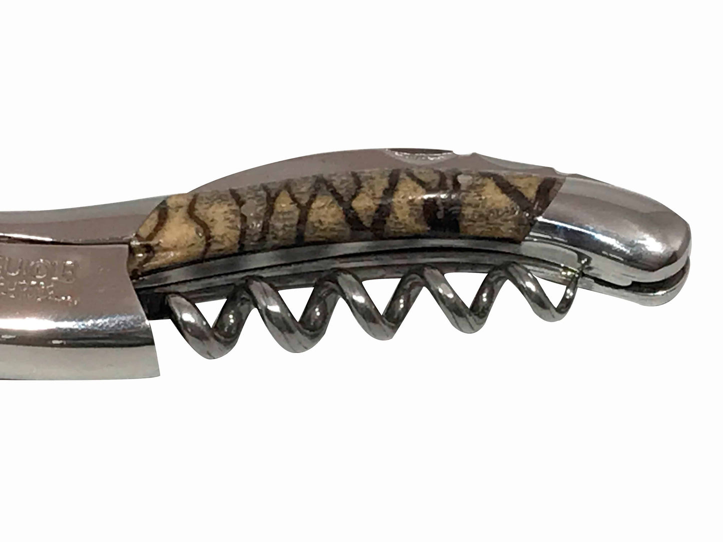 Laguiole en Aubrac Sommelier Waiter's Corkscrew with Striped Tigre Handle - LaguioleEnAubracShop