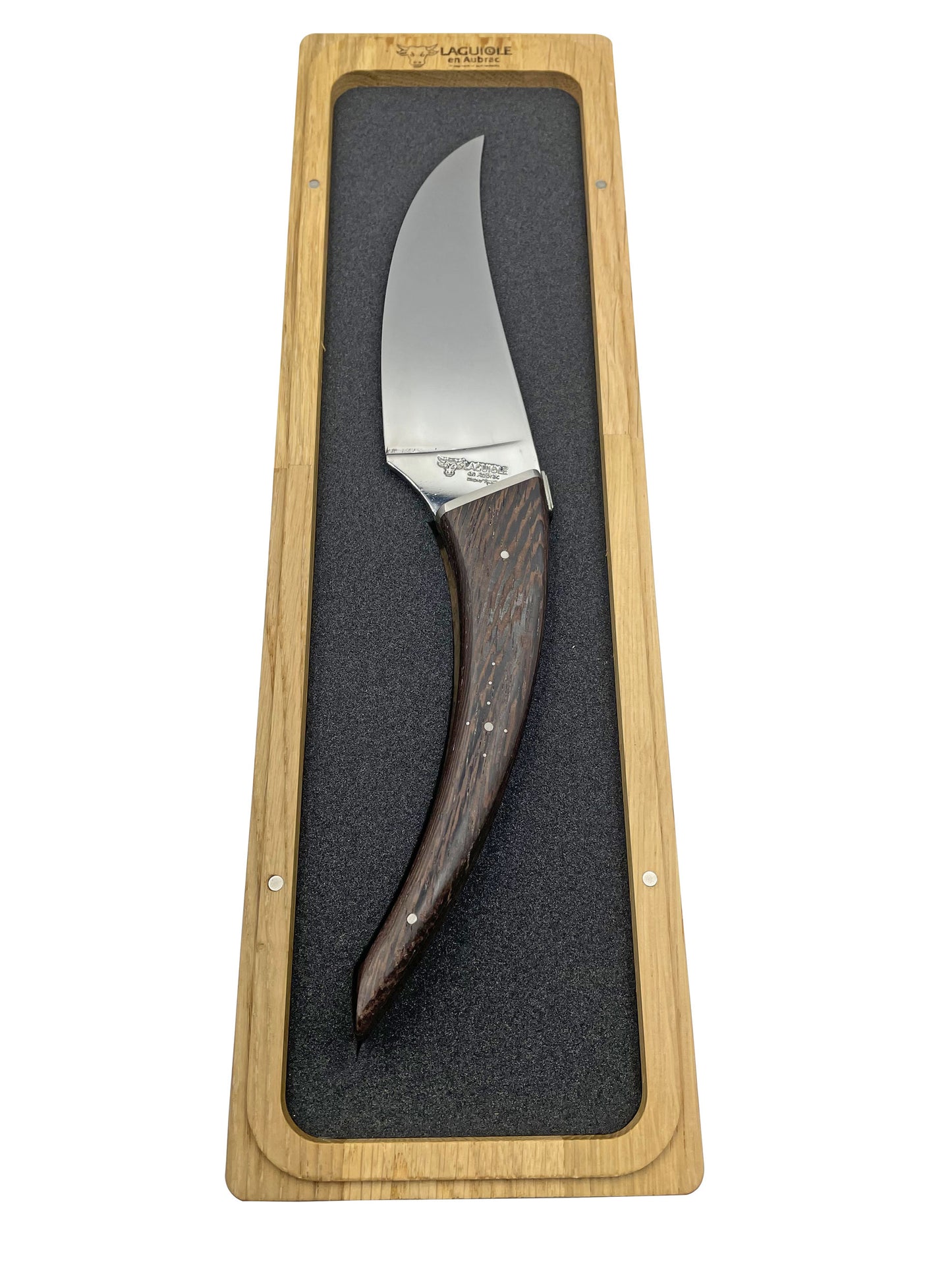 Laguiole en Aubrac Handmade Cheese Knife 'Le Buron' with Wenge Wood Handle - LaguioleEnAubracShop
