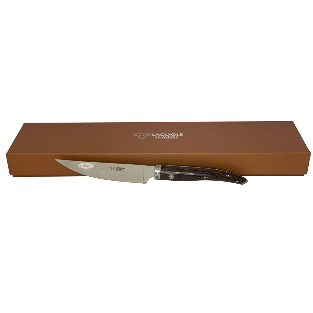 Laguiole en Aubrac Handcrafted  Cuisine Gourmet Chef's Knife with Wenge Wood Handle, 6-in - LaguioleEnAubracShop