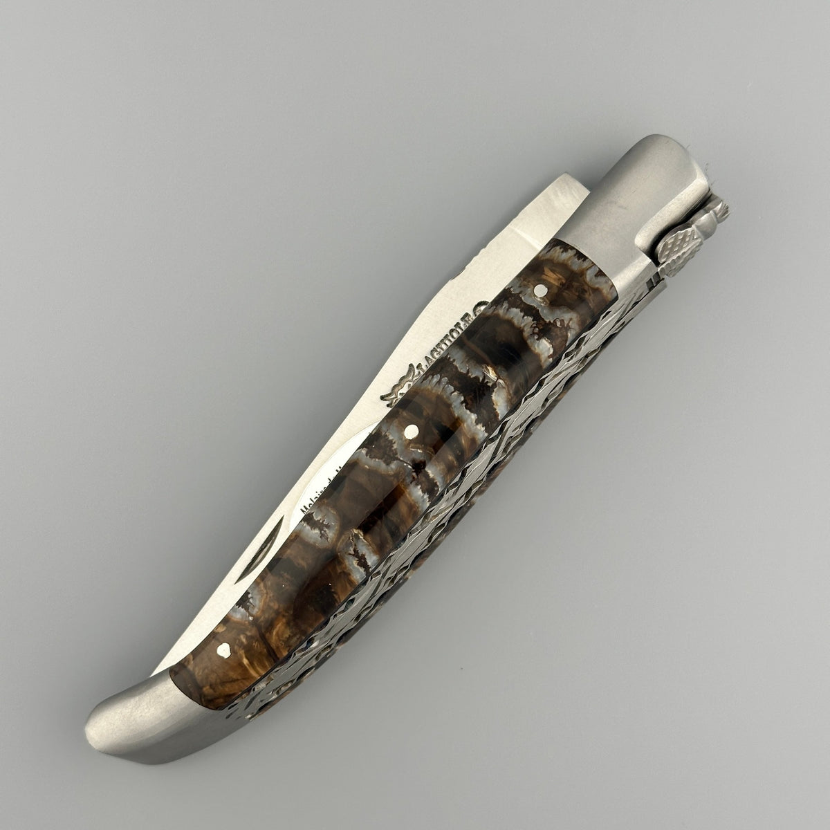 Laguiole en Aubrac Double-Plated Molar Knife – Brown, 4.75″