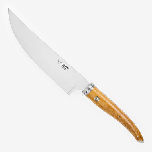 Laguiole en Aubrac Gourmet Cuisine Chef's Knife With Teak Wood Handle, 7-In