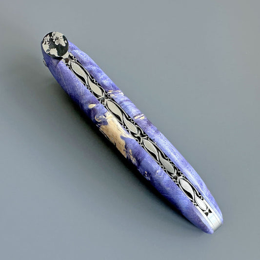 Laguiole en Aubrac Folding Knife Cosmos Earth SPine Detail