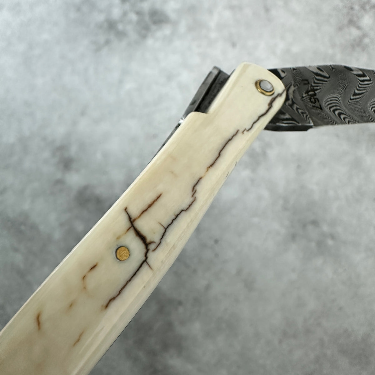 Laguiole en Aubrac — Origine Tour Eiffel Limited Edition Folding Knife | Ivory Crust Handle, Damascus Blade