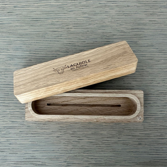 Laguiole en Aubrac Oak Wood Storage Case for Folding Knives