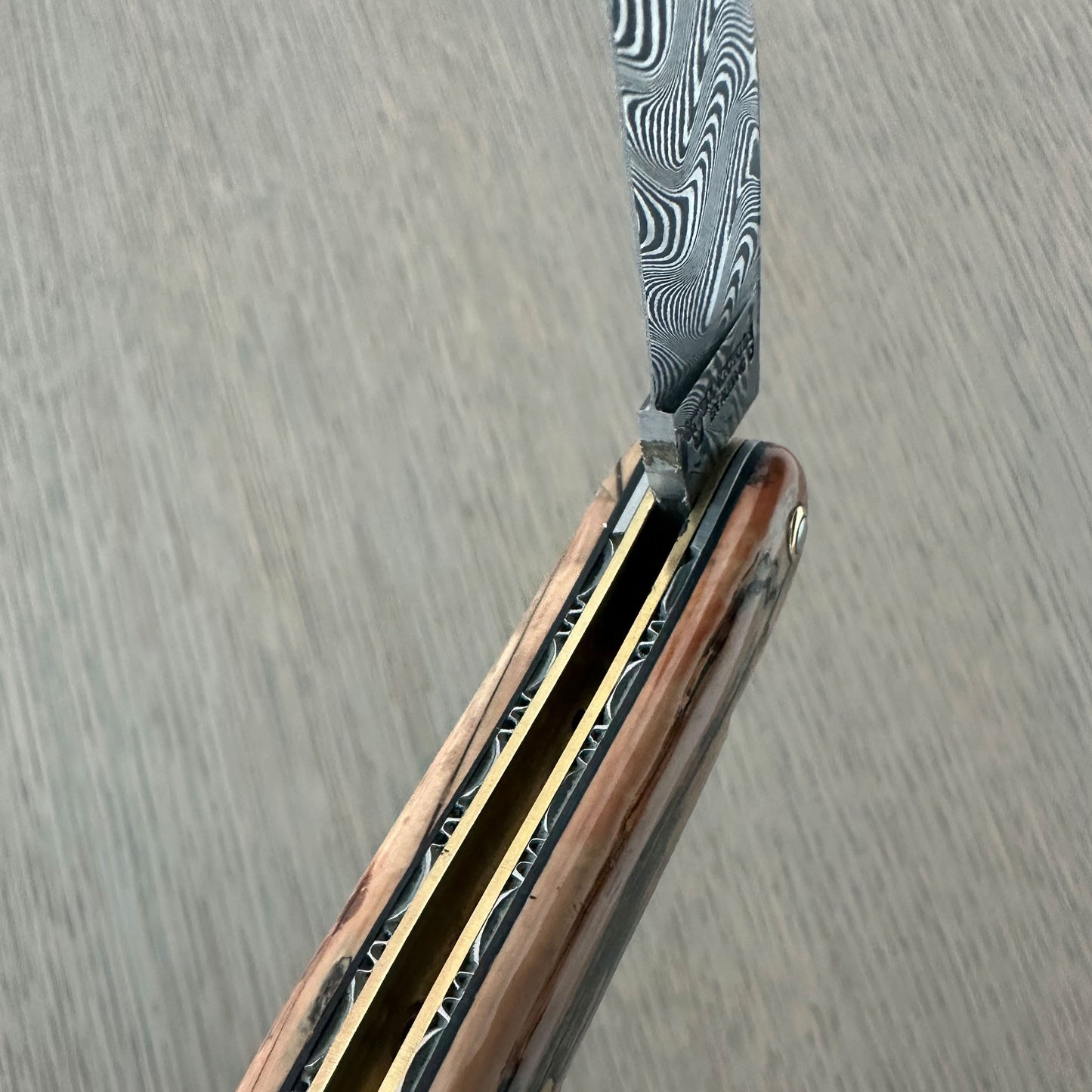 Laguiole en Aubrac — Origine Tour Eiffel Limited Edition Folding Knife | Ivory Crust Handle, Damascus Blade