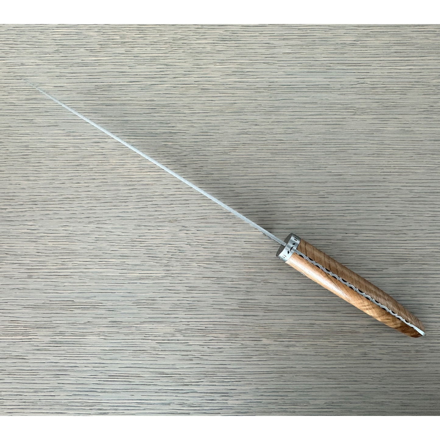 Laguiole en Aubrac Cuchillo de chef gourmet de cocina artesanal con mango de madera de teca, 8 pulgadas
