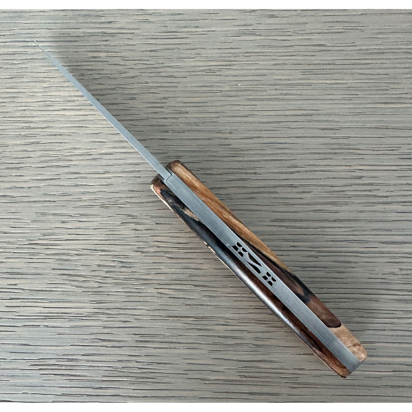 Laguiole en Aubrac Handmade Lo Fau Folding Pocket Steak Knife, Aubrac Wood Handle, 3.5-Inches