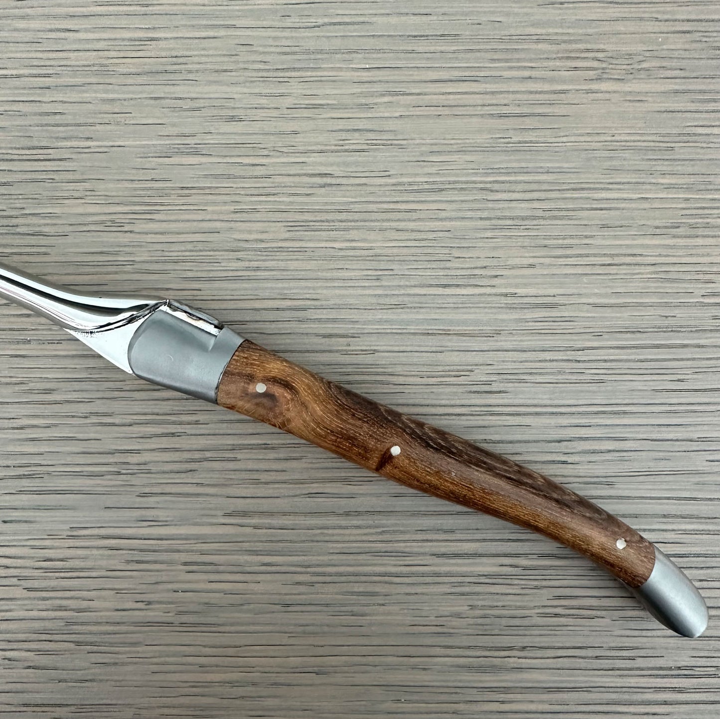 Laguiole en Aubrac Handcrafted Carving Set with Pistachio Wood Handle