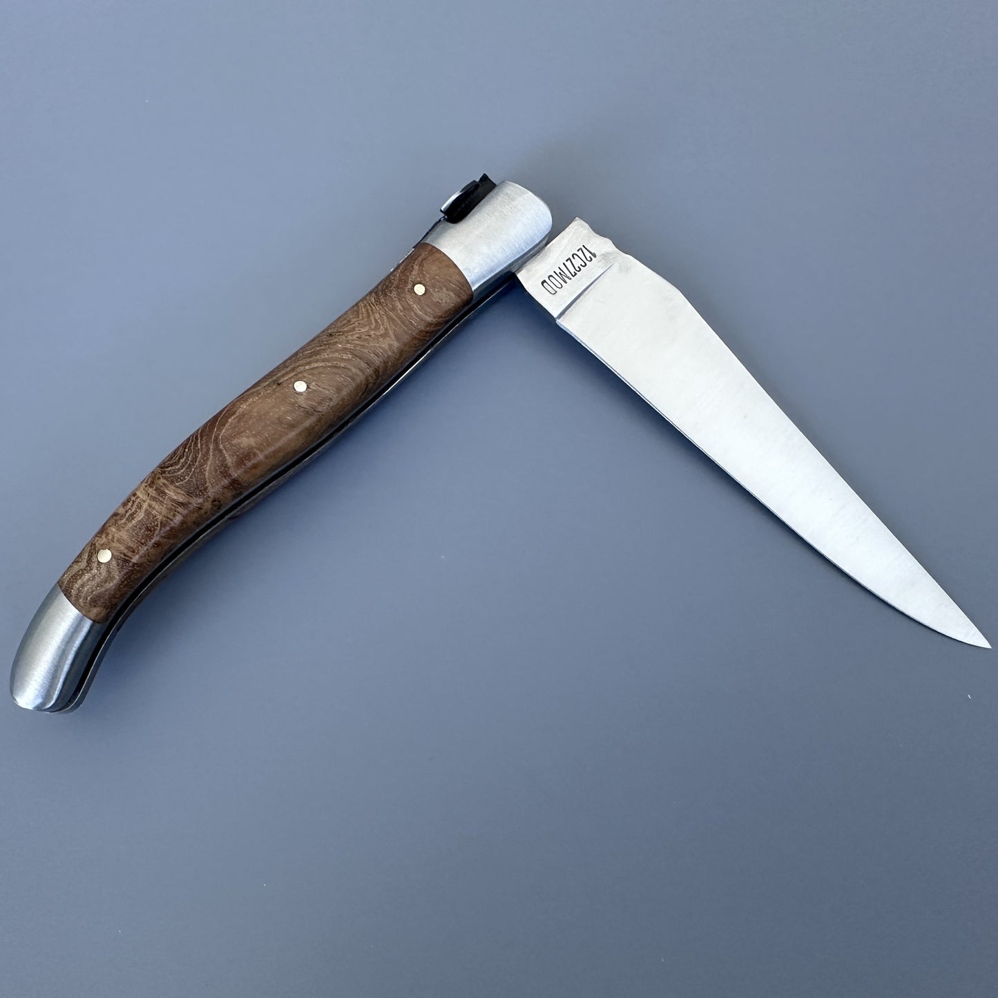 Laguiole en Aubrac Belle Folding Knife Hand Carved Special Bee, Teak 4.8-in