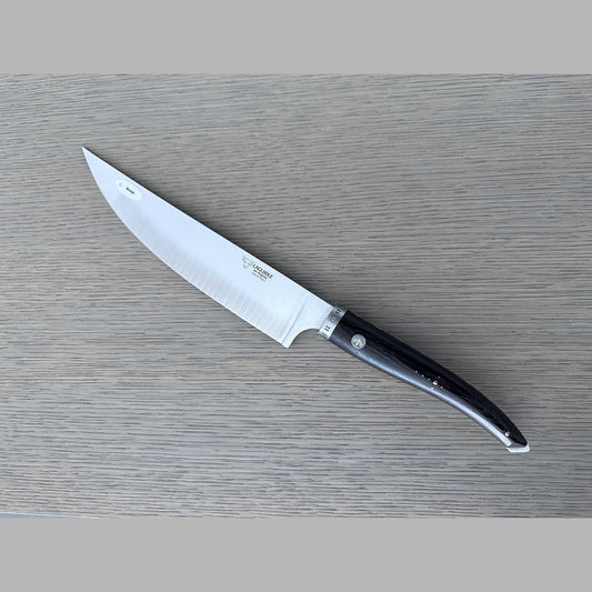 سكين طاهي Laguiole en Aubrac مصنوع يدويًا من المطبخ الذواقة بمقبض خشبي من Wenge ، مقاس 8 بوصات
