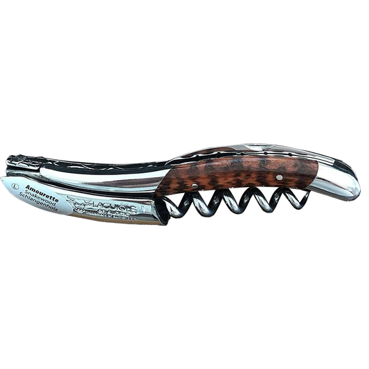 Laguiole en Aubrac Sommelier DeLuxe No 7 Waiter's Corkscrew with Amourette Snakewood Handle