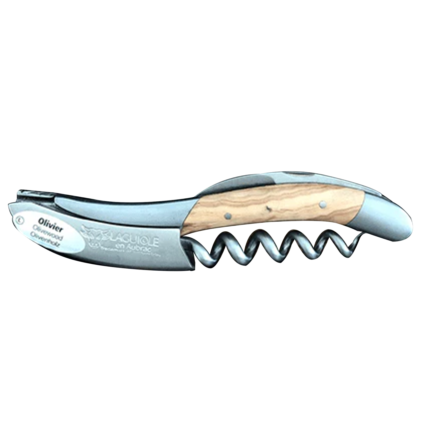 Laguiole en Aubrac Sommelier DeLuxe No 7 จุกเกลียวของ Waiter พร้อมด้ามจับ Olivewood