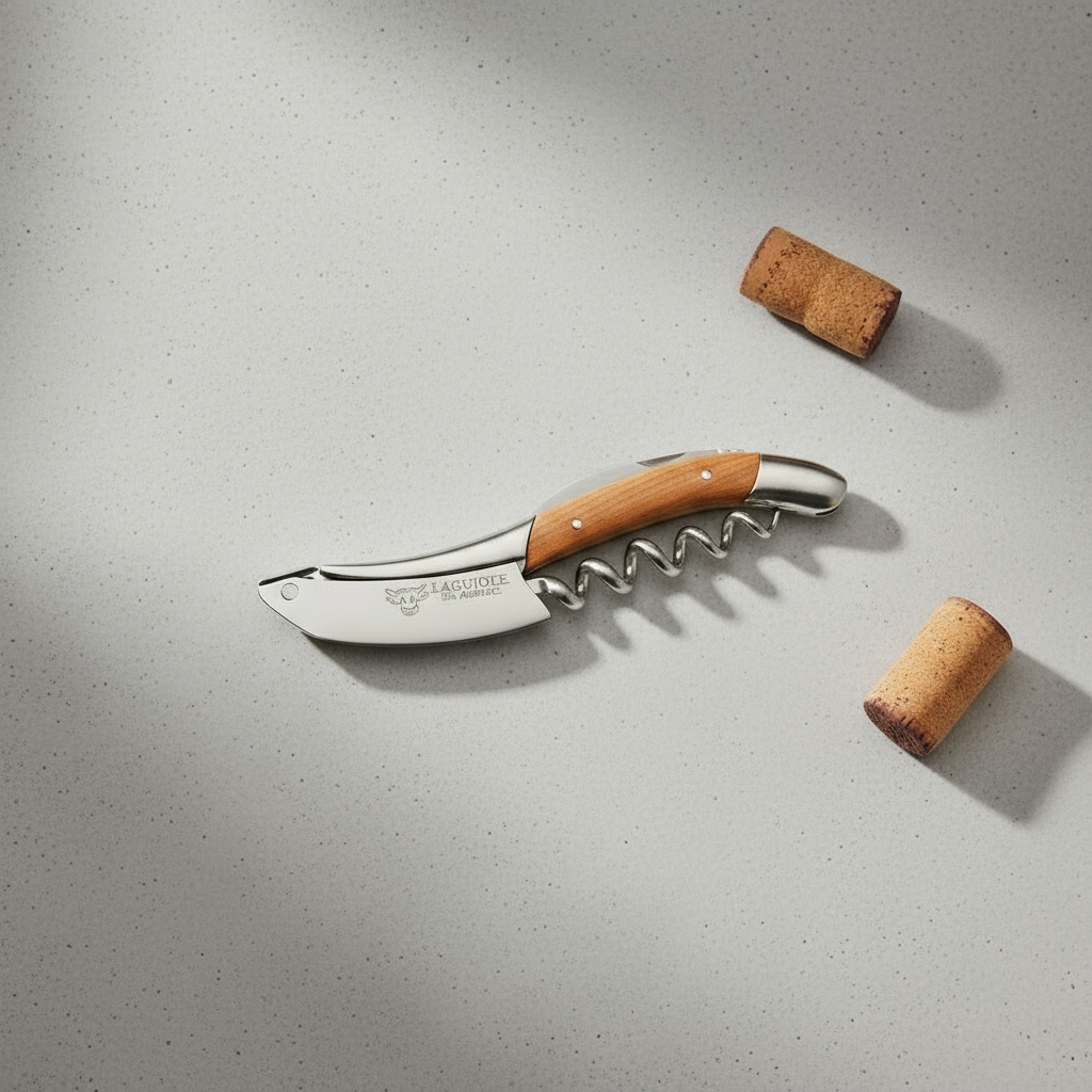 Handcrafted Sommelier Waiter's Corkscrew with Olivewood Handle by Laguiole en Aubrac