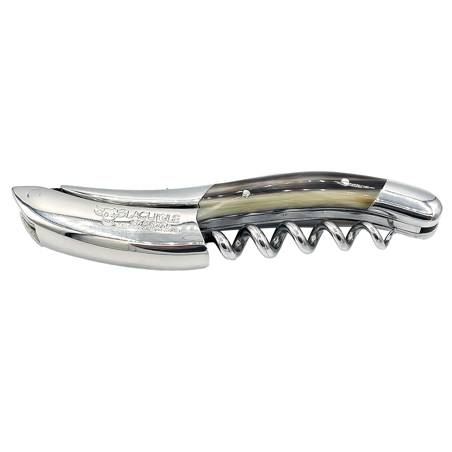 Laguiole en Aubrac Sommelier DeLuxe No 9 Waiter's Corkscrew พร้อมด้ามจับแบบแข็ง