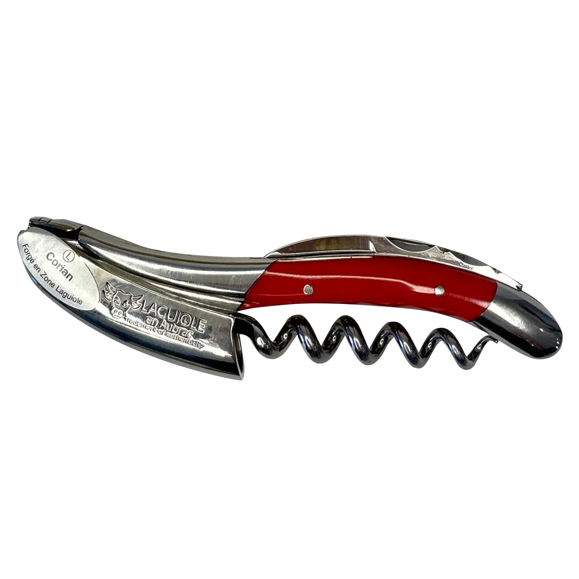 Laguiole en Aubrac Sommelier Waiter's Corkscrew with Empire Red