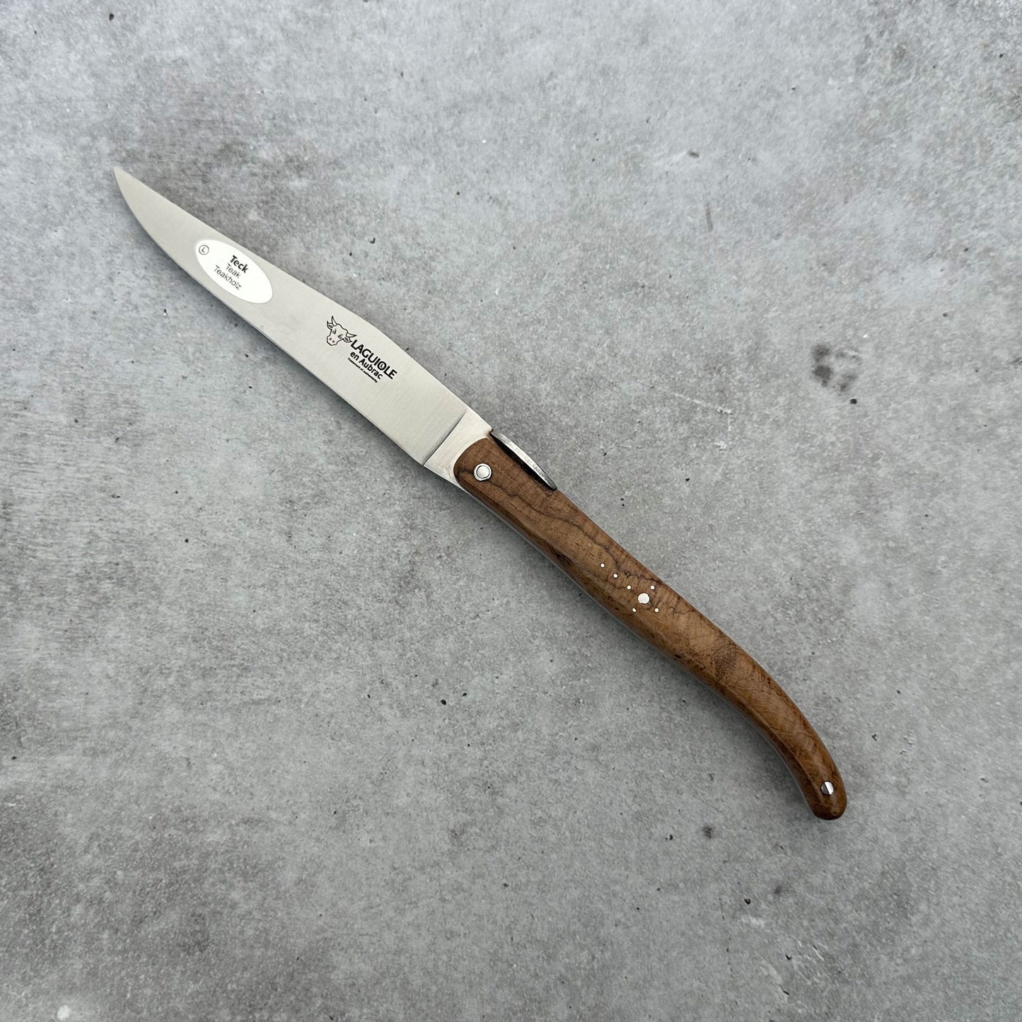 Laguiole en Aubrac Juego de cuchillos para bistec de 6 piezas chapados a mano con mangos de cuerno macizo completo