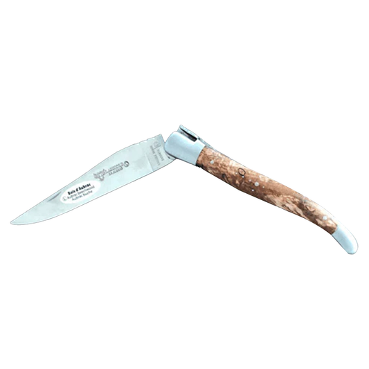 Laguiole en Aubrac Handcrafted Plates Multipurpose Knife, Aubrac Wood Handle, 4.75 inches - LaguioleEnAubracShop