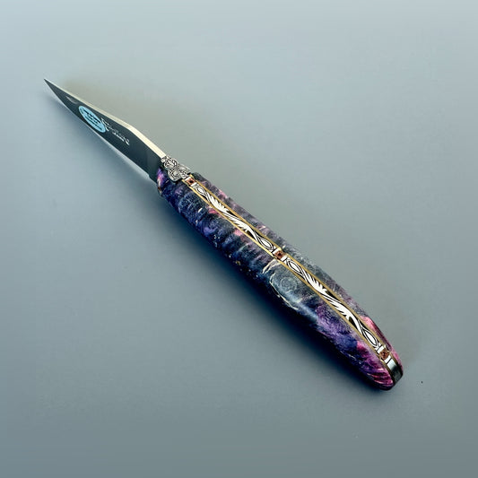 Laguiole en Aubrac Belle Pièce — Bijou Bee Knife, Stabilized Elder Burl