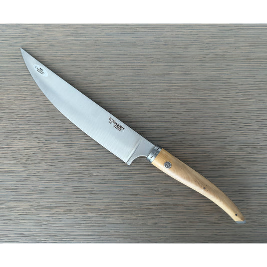 Laguiole en Aubrac Handcrafted Chef's Knife, Boxwood Handle, 8-in - LaguioleEnAubracShop