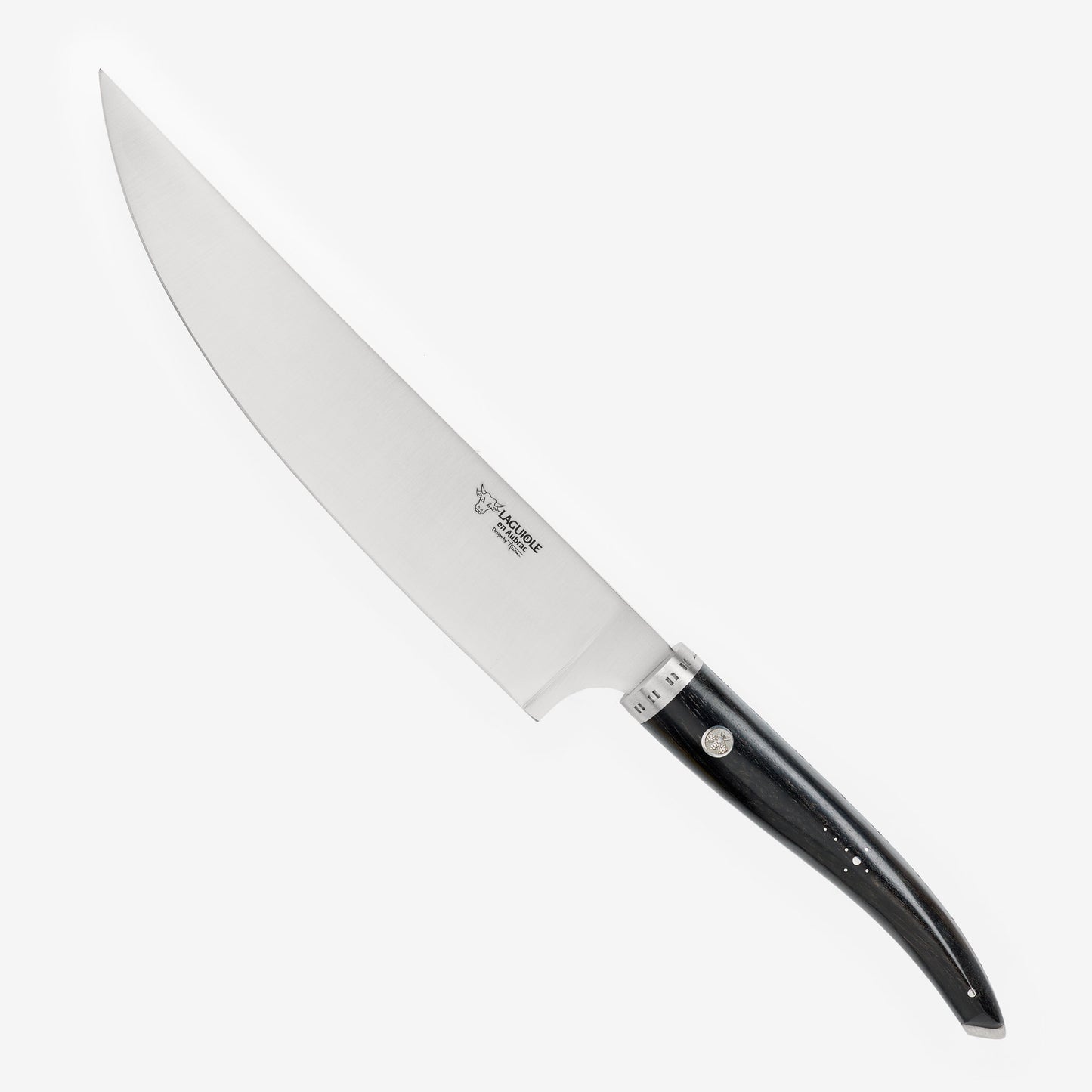 Laguiole en Aubrac Handcrafted Chef's Knife, Ebony Handle, 9-in - LaguioleEnAubracShop