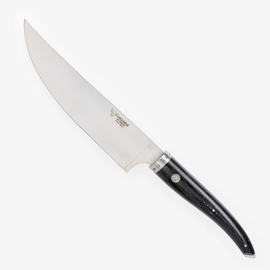 Laguiole en Aubrac Handcrafted Chef's Knife, Ebony Wood Handle, 7-in - LaguioleEnAubracShop