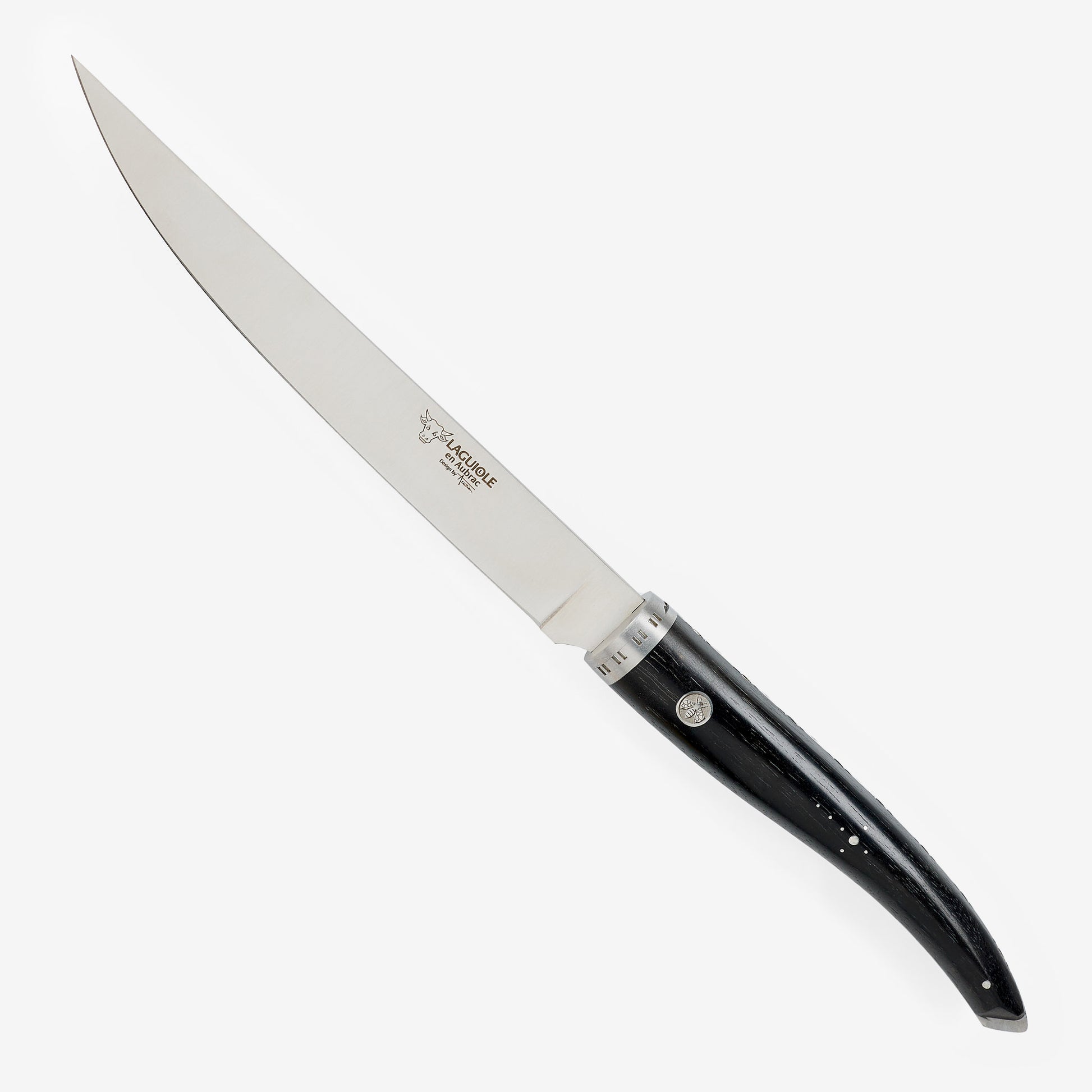 Laguiole en Aubrac Handcrafted Fillet Knife, Ebony Wood Handle, 7-in - LaguioleEnAubracShop