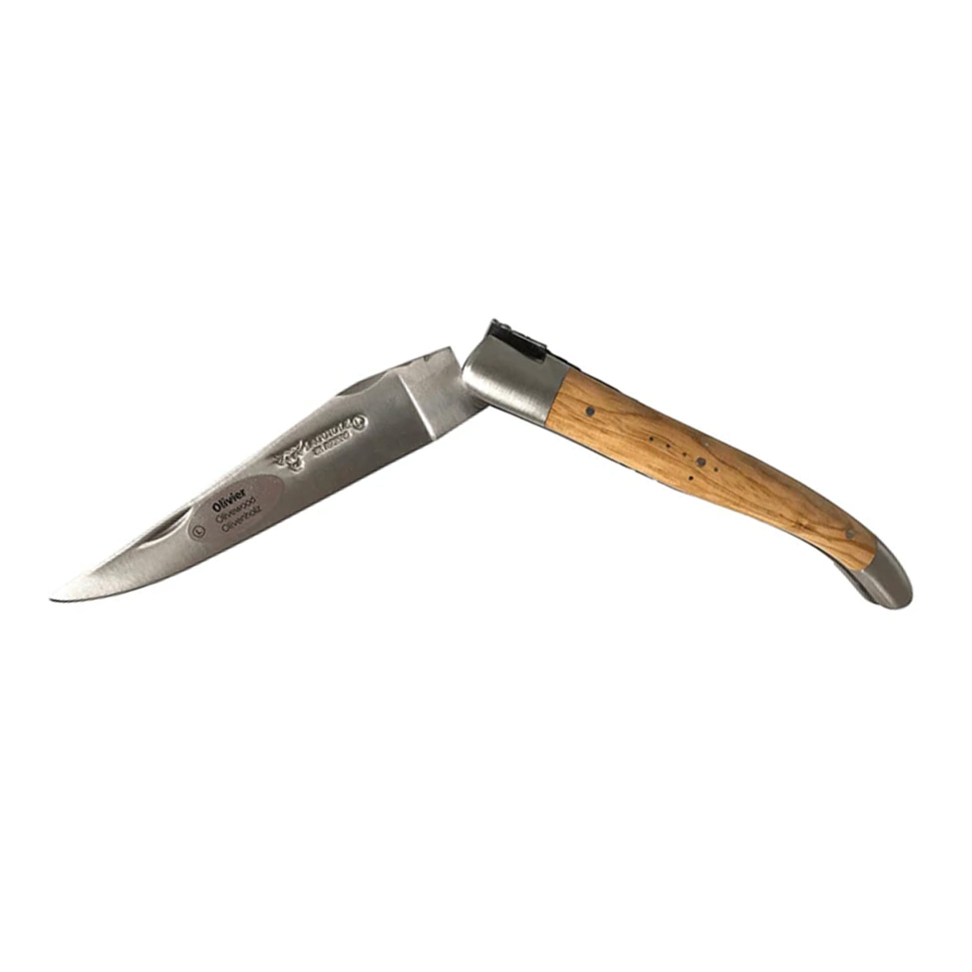 Laguiole en Aubrac Luxury Handcarved Plates Multipurpose Knife with Olivewood Handle, 4.75 inches - LaguioleEnAubracShop