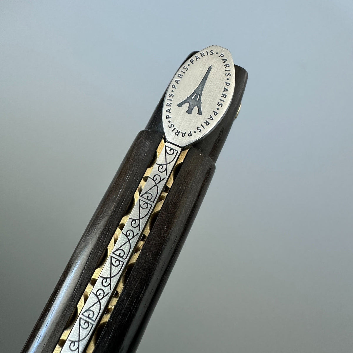 Laguiole en Aubrac — Origine Tour Eiffel Limited Edition Folding Knife | Ebony & Brass