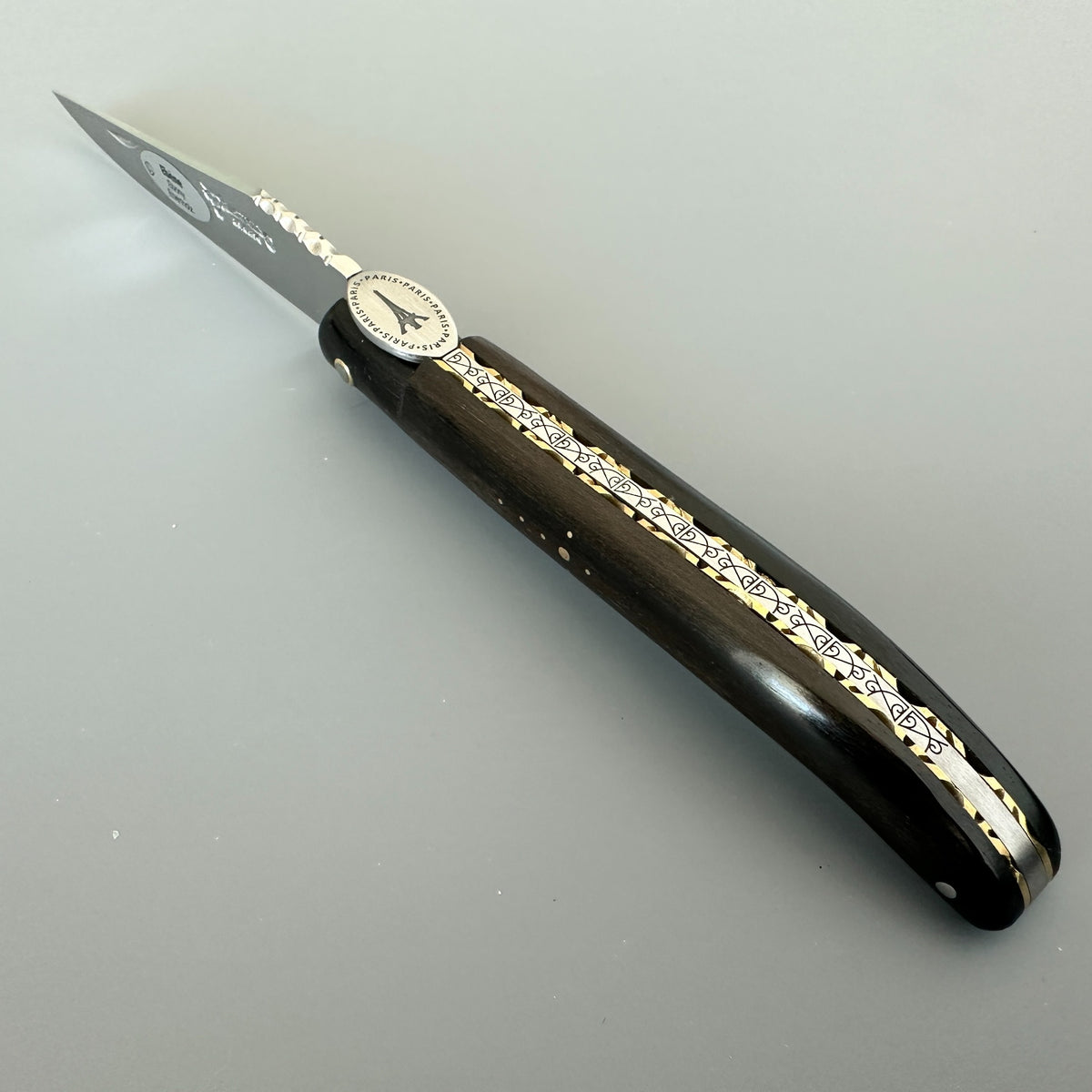 Laguiole en Aubrac — Origine Tour Eiffel Limited Edition Folding Knife | Ebony & Brass