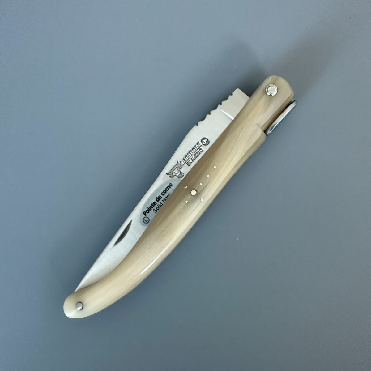 Laguiole en Aubrac — Origine Tour Eiffel Limited Edition Folding Knife | Solid Horn Handle