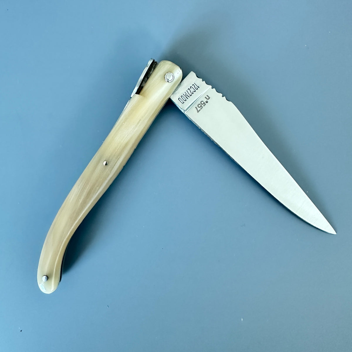 Laguiole en Aubrac — Origine Tour Eiffel Limited Edition Folding Knife | Solid Horn Handle